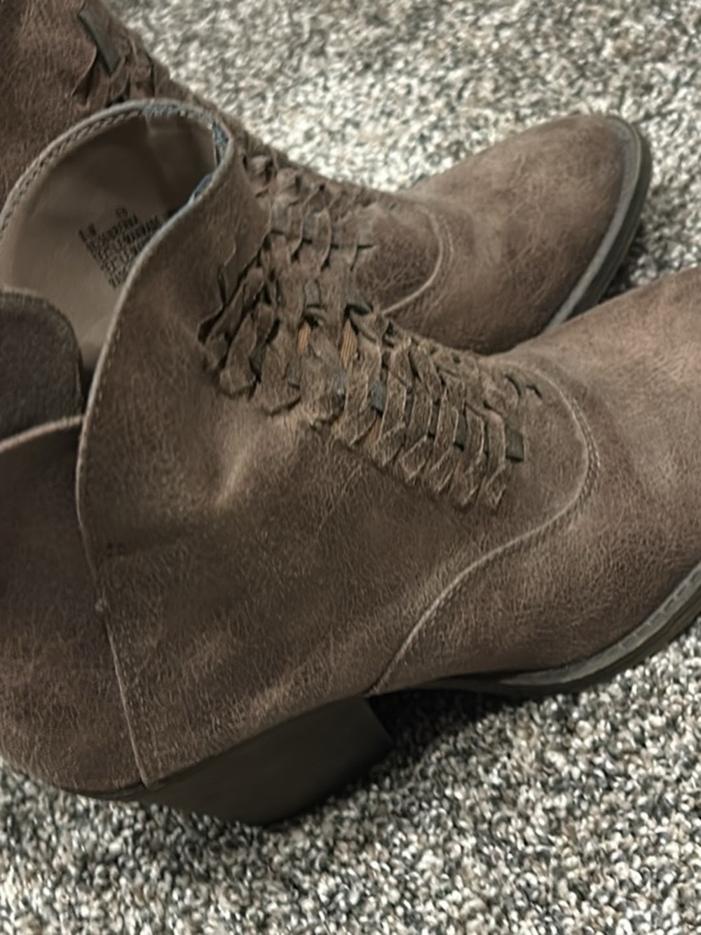 Men's Brown Suede Lace-Up Ankle Boots